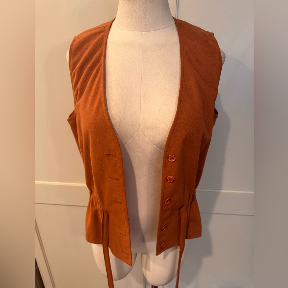 Vintage Brown Button-Up Vest